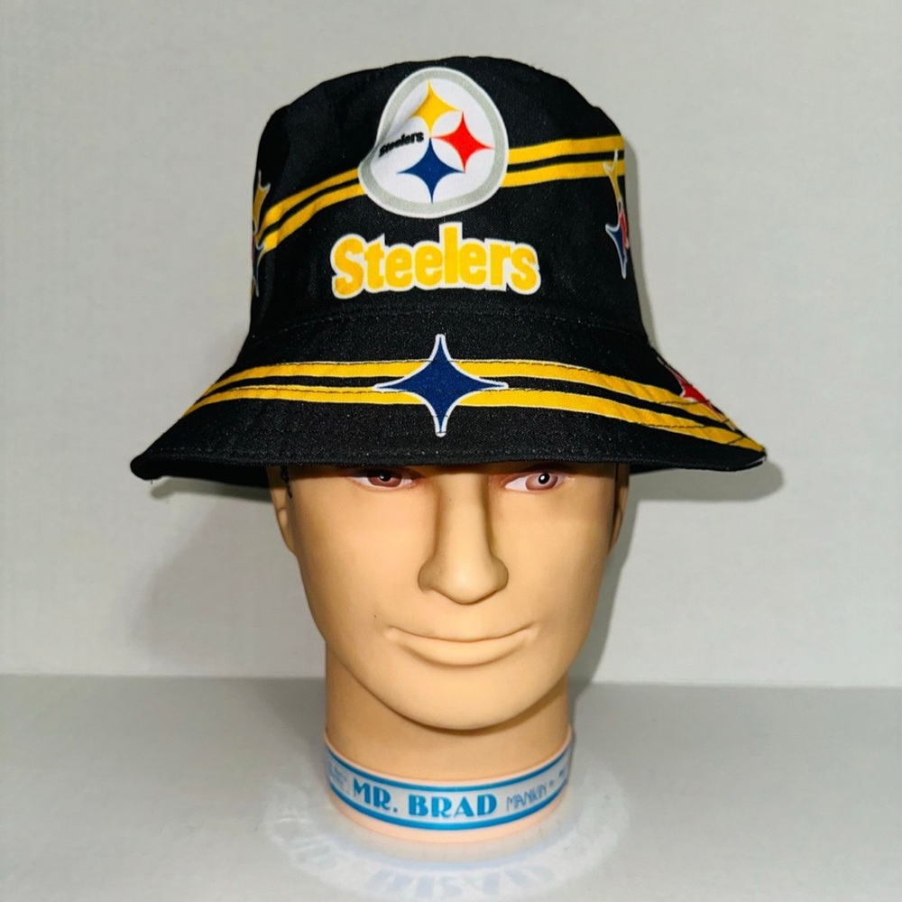 Pittsburgh Steelers Custom Made Black Bucket Hat